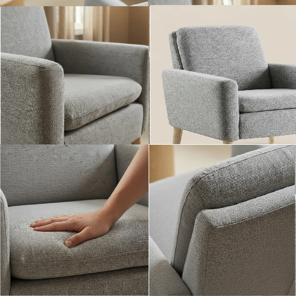 Cristyle 29'' Wide Upholstered Linen Arm Accent Chair